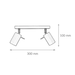 Deckenleuchten|Flurlampen*Easylight Aufbau Spotstrahler ETNA in Weiß 2-flmg