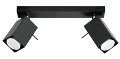 Sollux Aufbau Spotstrahler FALERIA in Schwarz 2-flmg< Deckenleuchten|Spots