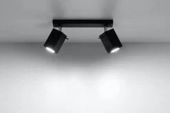 Sollux Aufbau Spotstrahler FALERIA in Schwarz 2-flmg< Deckenleuchten|Spots