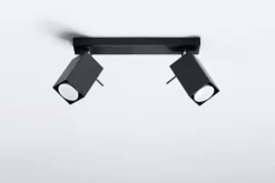 Sollux Aufbau Spotstrahler FALERIA in Schwarz 2-flmg< Deckenleuchten|Spots