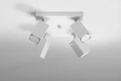 Wohnzimmerlampen|Bauhaus Lampen*Sollux Aufbau Spotstrahler FALERIA in Weiß 4-flmg