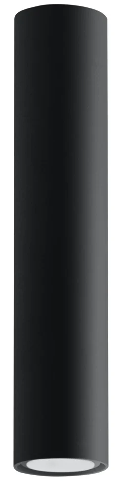 Moderne Lampen|Küchenlampen*Sollux Aufbauleuchte Schwarz Ø6cm H:30cm GU10 Metall LUTATIA