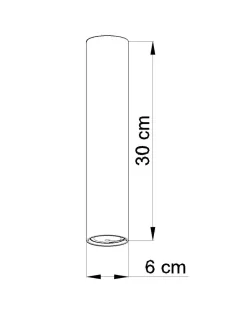 Moderne Lampen|Küchenlampen*Sollux Aufbauleuchte Schwarz Ø6cm H:30cm GU10 Metall LUTATIA