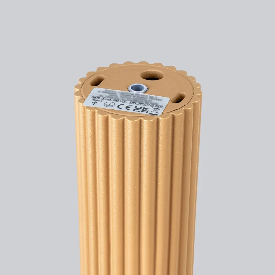 Wohnzimmerlampen|Küchenlampen*Sollux Aufbauspot Aufputz Ø 6,5 cm H: 60 cm Aluminium in Gold GU10