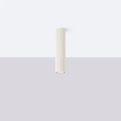 Wohnzimmerlampen|Küchenlampen*Sollux Aufbauspot GU10 in Creme Ø 6,5 cm H: 30 cm schmal BERTA