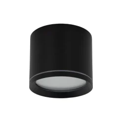 Metall Lampen|Feuchtraumleuchten*TK Lighting Aufbauspot Schwarz Aluminium GX53 IP44 Ø8,4 cm Aufputz