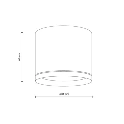 Metall Lampen|Feuchtraumleuchten*TK Lighting Aufbauspot Schwarz Aluminium GX53 IP44 Ø8,4 cm Aufputz