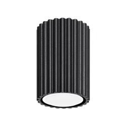 Sollux Aufbauspot Schwarz klein GU10 Ø 6,5 cm H: 10 cm Aluminium< Flurlampen|Wohnzimmerlampen