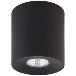 TK Lighting Aufbauspot Schwarz Metall Ø 11 cm rund GU10 ADELIA< Spots|Küchenlampen