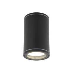 Metall Lampen|Feuchtraumleuchten*TK Lighting Aufbauspot Schwarz Metall GU10 IP44 Ø6,3 cm Aufputz