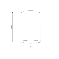 TK Lighting Aufbauspot Weiß Metall GU10 IP44 rund Ø6,3 cm Aufputz< Metall Lampen|Feuchtraumleuchten
