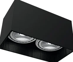 Nowodvorski Aufbaustrahler Schwarz 2-flmg< Küchenlampen|Spots