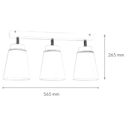 Lamkur Aufbaustrahler Schwenkbar Weiß Holz Deckenstrahler< Wohnzimmerlampen|Stofflampen