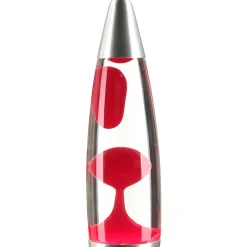 Retro Lampen|Lavalampen*Easylight Auffallende Lavalampe Rot Transparent H:36cm TIMMY