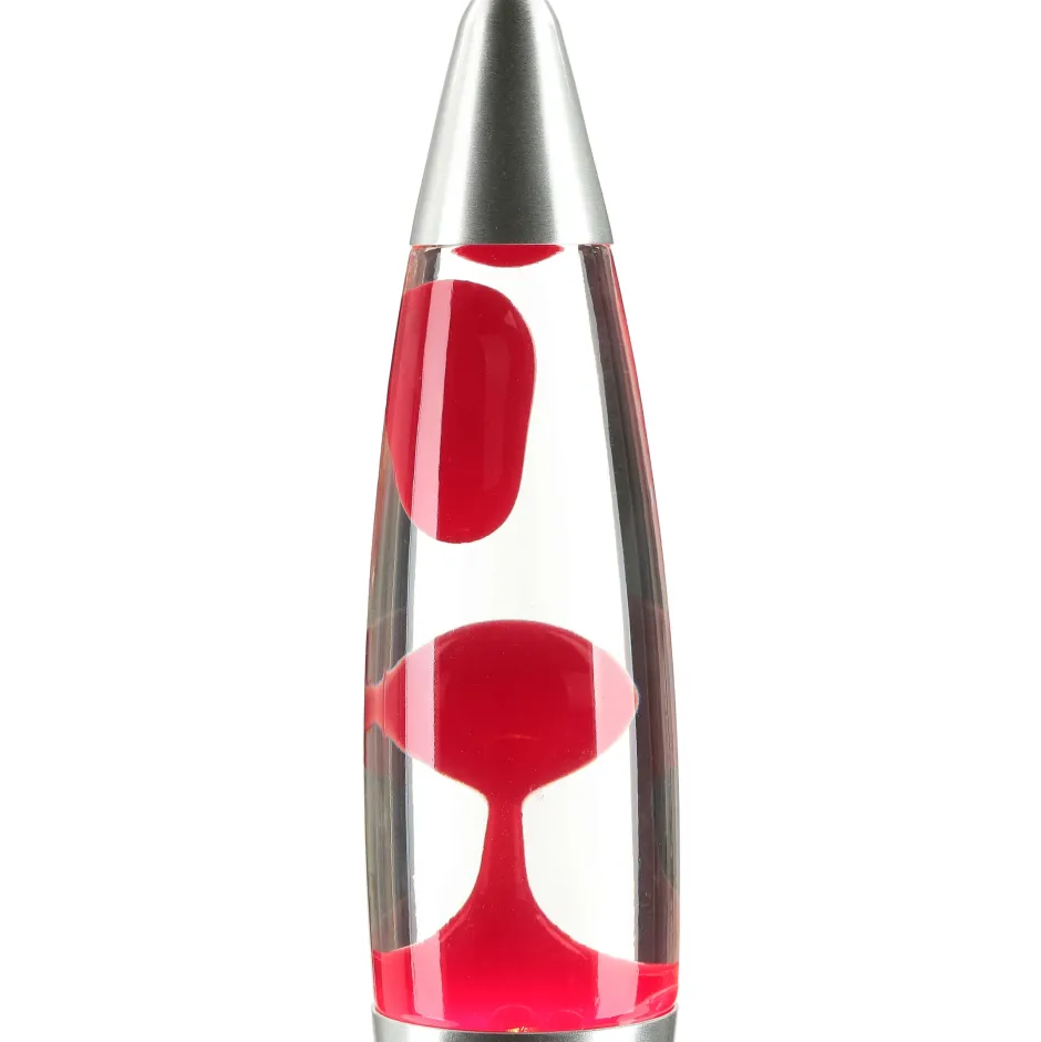 Retro Lampen|Lavalampen*Easylight Auffallende Lavalampe Rot Transparent H:36cm TIMMY