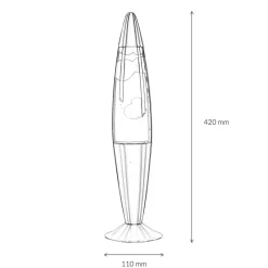 Retro Lampen|Lavalampen*Easylight Aufregende Retro Lavalampe Lila Rot 42cm JENNY