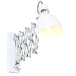 Steinhauer Ausziehbarer Wandstrahler dimmbar Weiß T:90 cm Stecker< Spots|Wandleuchten