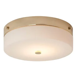 Deckenleuchten|Badezimmer Lampe*Elstead Bad Deckenleuchte JANJA in Gold IP44 Ø30cm Lampe