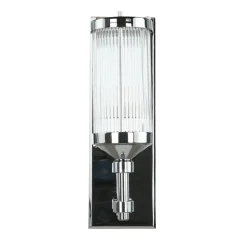 Glaslampen|Designerlampen*Elstead Bad Wandlampe in Chrom IP44 Design Leuchte ERVA