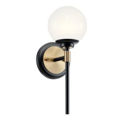 Elstead Badezimmerlampe IP44 LED G9 34,8 cm hoch Metall Glas< Wandleuchten|Metall Lampen