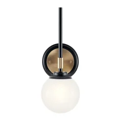 Elstead Badezimmerlampe IP44 LED G9 34,8 cm hoch Metall Glas< Wandleuchten|Metall Lampen