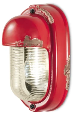 Wohnzimmerlampen|Glaslampen*Ferroluce Badezimmerlampe Keramik Glas E27 H: 24 cm Maritim