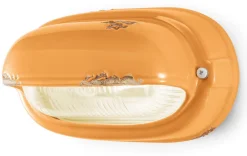 Wohnzimmerlampen|Glaslampen*Ferroluce Badezimmerlampe Keramik Glas B: 24 cm Gelb Shabby Antik