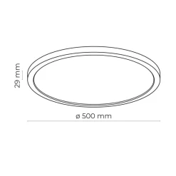 TK Lighting Badezimmerlampe LED Dimmer 3 Lichtmodi IP54 rund Ø 50 cm Weiß< Deckenleuchten|Led Lampen