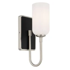 Wandleuchten|Metall Lampen*Elstead Badezimmerlampe LED G9 IP44 Glas Metall H: 33,8 cm 3000 K
