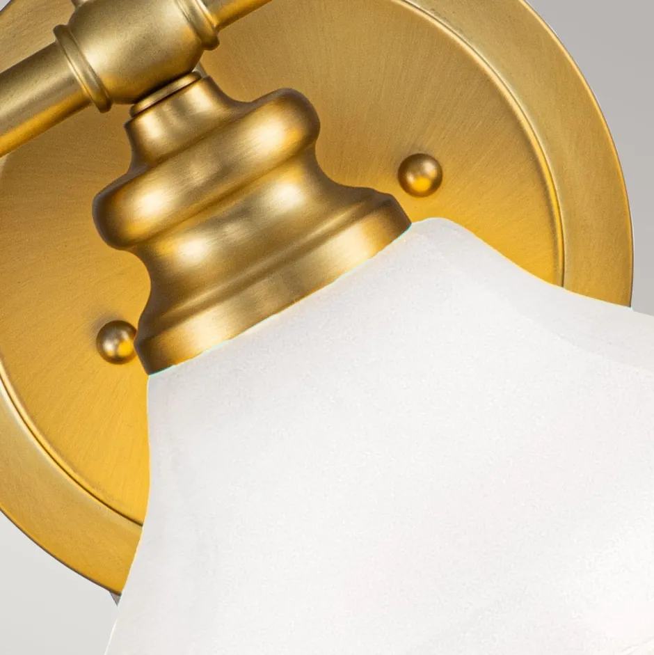 Elstead Badezimmerlampe LED G9 IP44 B: 61 cm Messing Weiß< Wandleuchten|Badezimmer Lampe