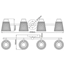 Elstead Badezimmerlampe LED G9 IP44 3000 K L: 81,8 cm Chrom VARDA< Flurlampen|Metall Lampen