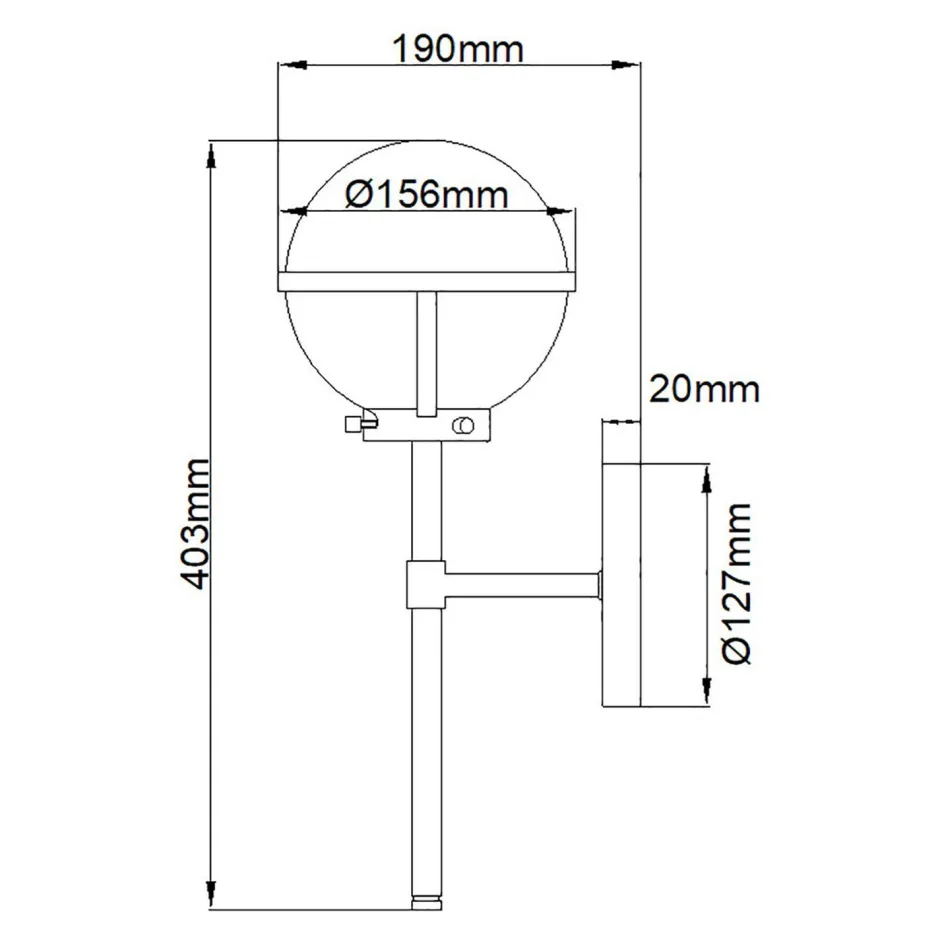 Elstead Badezimmerlampe Metall Glas IP44 40,3 cm hoch Schwarz< Wandleuchten|Badezimmer Lampe
