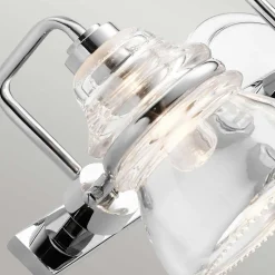 Wandleuchten|Badezimmer Lampe*Elstead Badezimmerlampe Spiegel Metall Glas 55,9 cm breit IP44 G9 LED