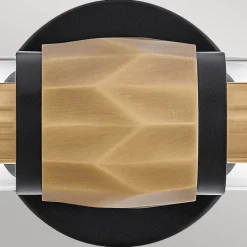 Wandleuchten|Flurlampen*Elstead Badezimmerlampe Wand 56,5 cm breit IP44 2x E27 Metall Glas