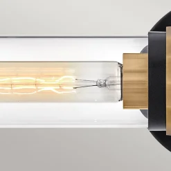 Wandleuchten|Flurlampen*Elstead Badezimmerlampe Wand 56,5 cm breit IP44 2x E27 Metall Glas