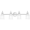 Wandleuchten|Badezimmer Lampe*Elstead Badezimmerlampe Wand Chrom Weiß B: 81,3 cm IP44 G9 LED