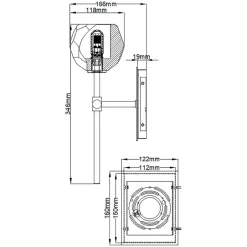 Wandleuchten|Badezimmer Lampe*Elstead Badezimmerlampe Wand LED G9 IP44 3000 K H: 34,6 cm