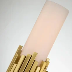 Wandleuchten|Flurlampen*Elstead Badezimmerlampe Wand LED G9 55,9 cm hoch Metall Glas IP44