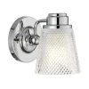 Wandleuchten|Badezimmer Lampe*Elstead Badezimmerlampe Wand mit LED G9 IP44 16 cm hoch Metall Glas