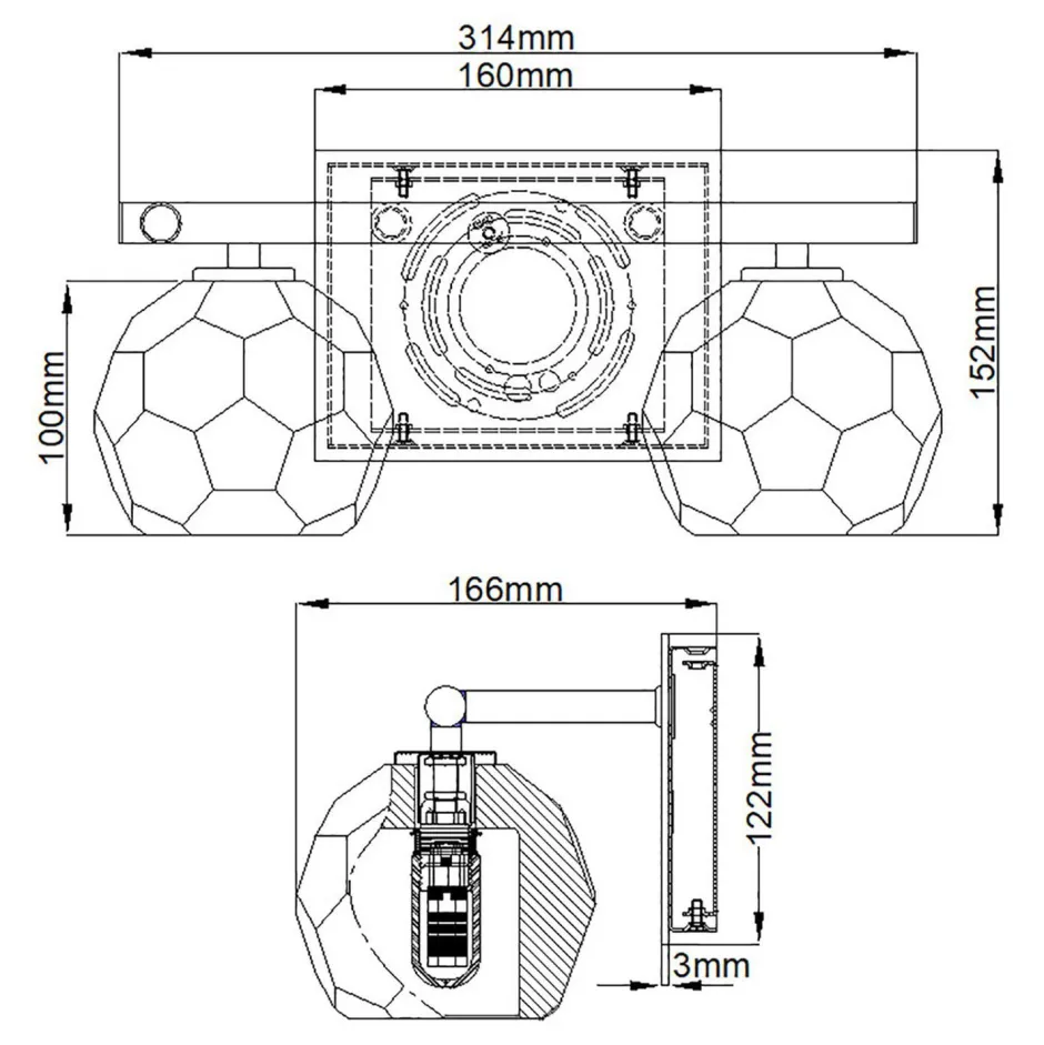 Elstead Badezimmerleuchte Kristall LED G9 3000 K 33,4 cm breit klein< Wandleuchten|Badezimmer Lampe