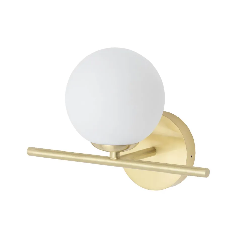 Wandleuchten|Badezimmer Lampe*Nowodvorski Badezimmerleuchte Kugelschirm G9 IP44 in Messing Weiß