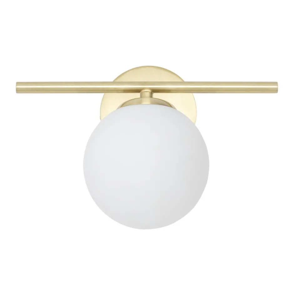 Wandleuchten|Badezimmer Lampe*Nowodvorski Badezimmerleuchte Kugelschirm G9 IP44 in Messing Weiß