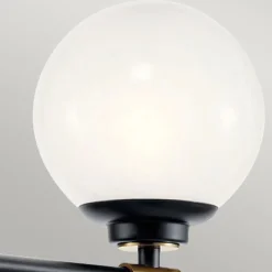 Wandleuchten|Metall Lampen*Elstead Badezimmerleuchte LED G9 Glas Metall IP44 B:37,3 cm Kugel