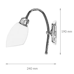 Lido Badlampe Chrom Echt-Messing E14 rostfrei ISMENE< Wandleuchten|Küchenlampen