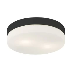 Deckenleuchten|Flurlampen*TK Lighting Badlampe Decke IP44 Badezimmer Ø 29 cm rund Weiß Schwarz