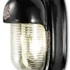 Wohnzimmerlampen|Glaslampen*Ferroluce Badlampe Keramik Glas E27 H: 24 cm Schwarz Shabby Antik