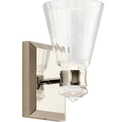 Elstead Badlampe LED Metall Glas H: 24,7 cm IP44 3000 K warmweiß< Led Lampen|Wandleuchten