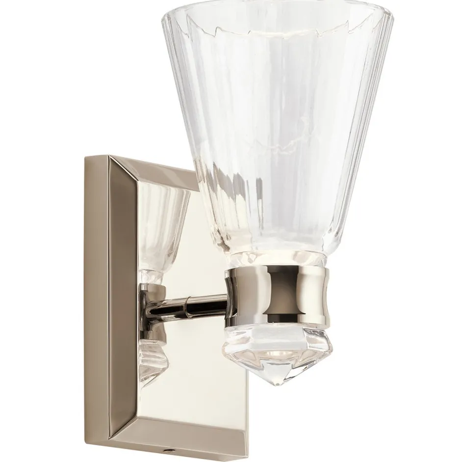 Elstead Badlampe LED Metall Glas H: 24,7 cm IP44 3000 K warmweiß< Led Lampen|Wandleuchten