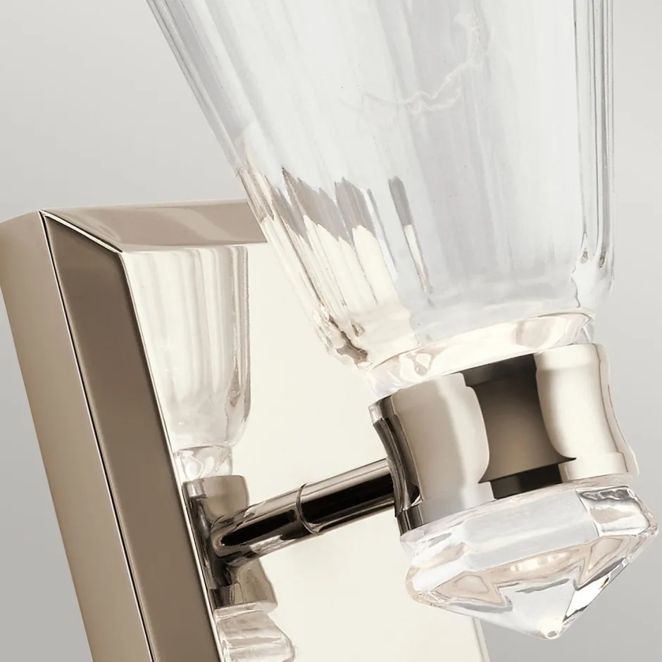 Elstead Badlampe LED Metall Glas H: 24,7 cm IP44 3000 K warmweiß< Led Lampen|Wandleuchten