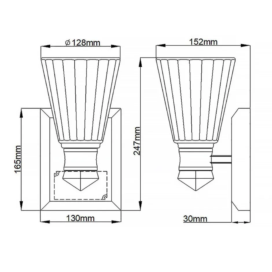 Elstead Badlampe LED Metall Glas H: 24,7 cm IP44 3000 K warmweiß< Led Lampen|Wandleuchten